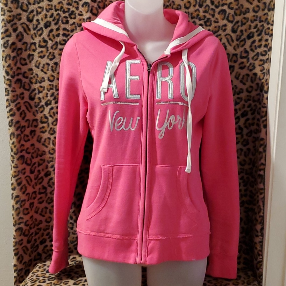 Aeropostale Pink Zip Up Hoodie